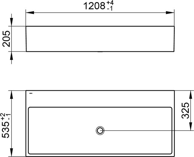 Keuco раковина двойная подвесная из минерального литья без отверстия под смеситель альпийский, edition 90, белый альпийский арт. 39081 311200
