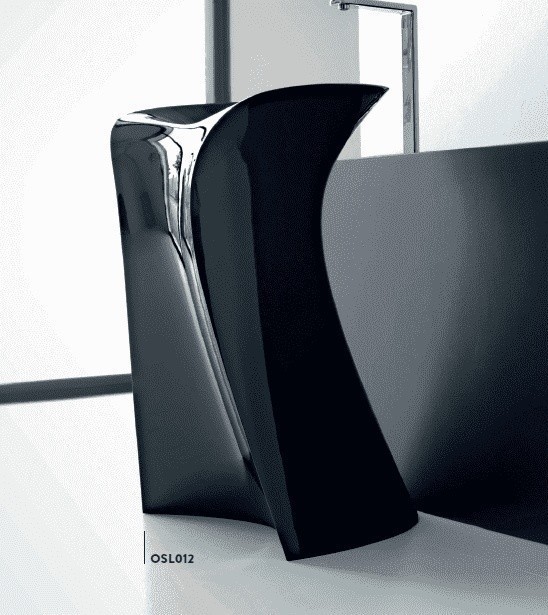 ArtCeram раковина (напольная), osl012 03 00 miss цвет: черный глянцевый