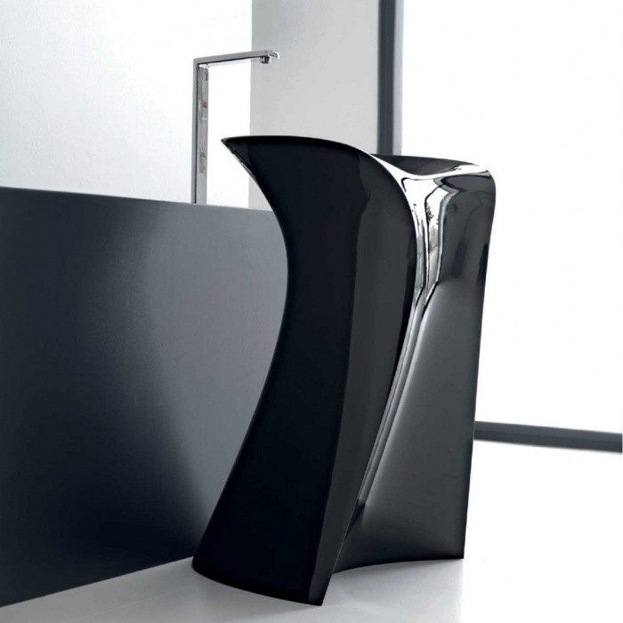 ArtCeram раковина (напольная), osl012 03 00 miss цвет: черный глянцевый