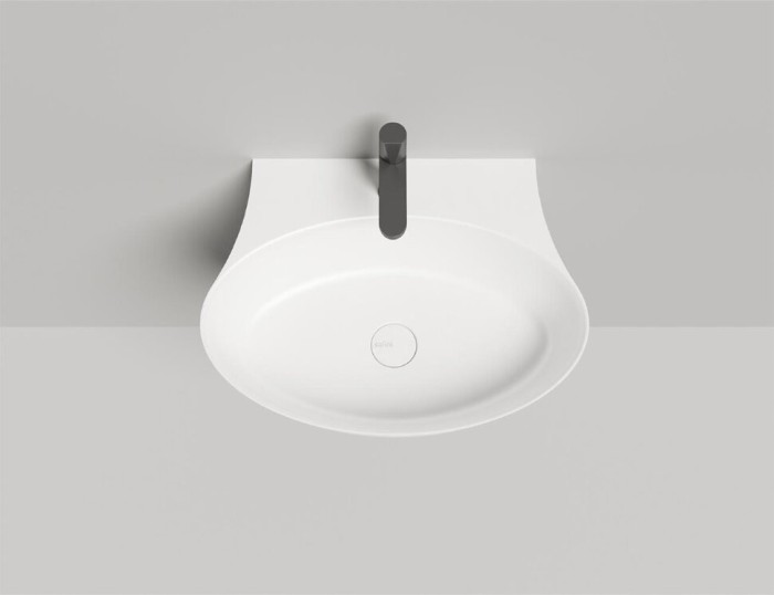 Salini раковина накладная 58x45, alda, 140322mrh цвет: матовый белый