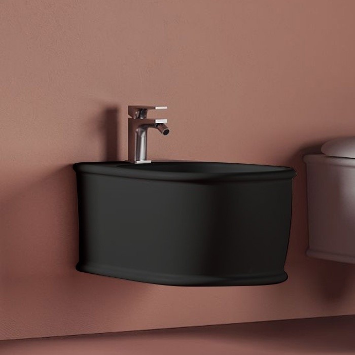 ArtCeram биде (подвесное), atb001 17 00 atelier цвет: черный матовый