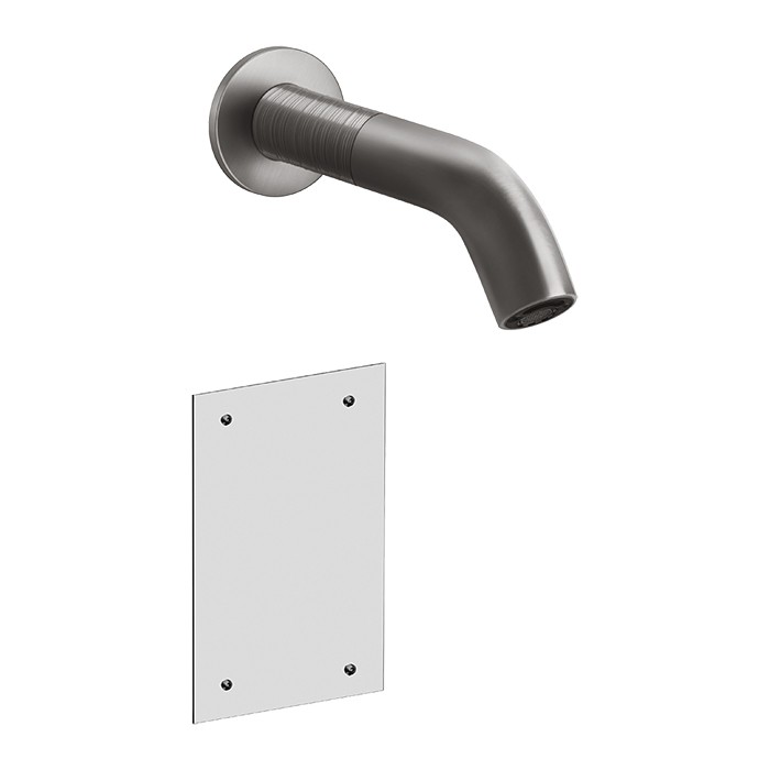 Gessi Смеситель для раковины, настенный, электронный, 316, 54315#239 цвет: steel brushed