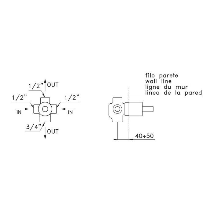 Встраиваемая часть переключателя на 2 положения, STELLA Sirius арт. SR011040000