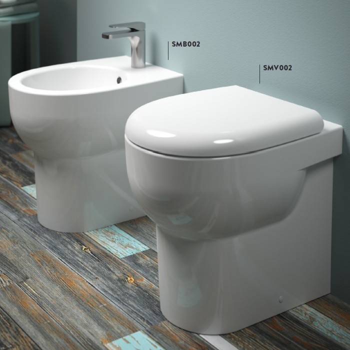 ArtCeram биде (напольное), smb002 01 00 smarty цвет: белый глянцевый