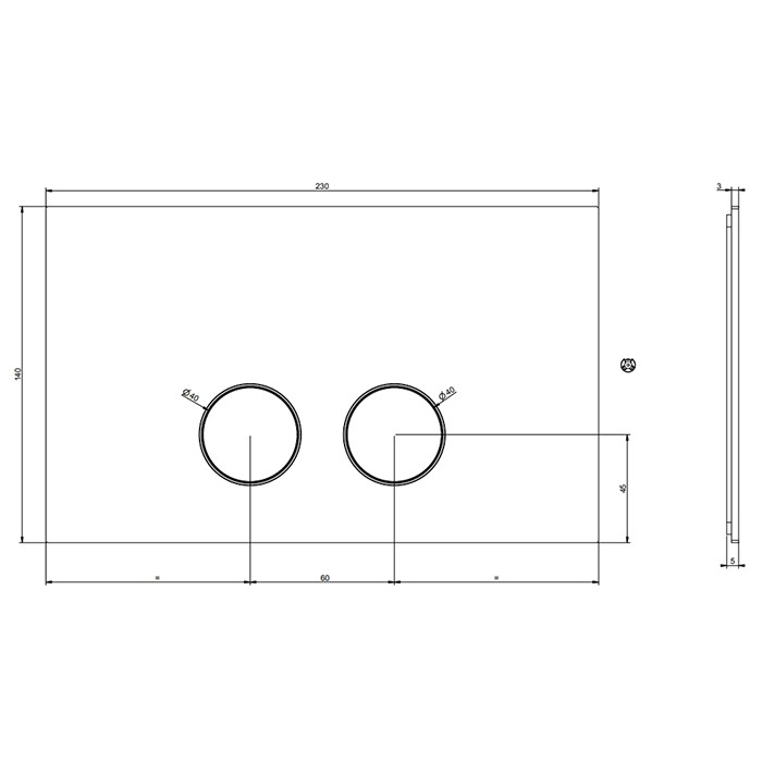 Gessi Клавиша смыва для унитаза, двойная, для систем инсталляций Viega Prevista, цвет Gold PVD, золото - 54621#246