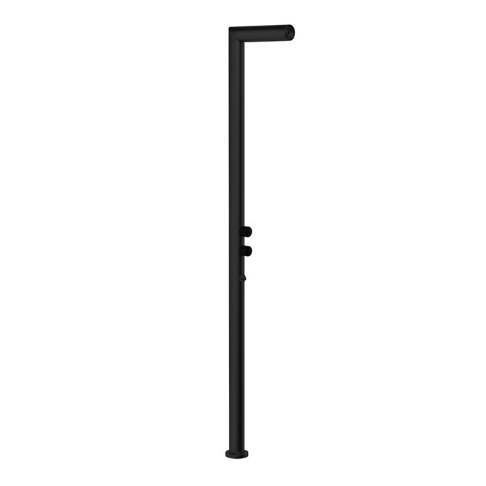 Gessi Душевая стойка для установки на улице, напольная, на 2 выхода, без ручек, ручного душа и верхнего душа, внешняя часть, Outdoor, 63203#299 цвет: black xl
