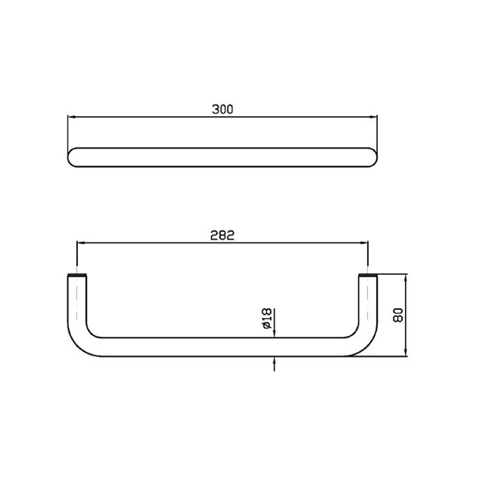 Zucchetti полотенцедержатель, 30см., подвесной, closer, черный матовый арт. zad520.n6