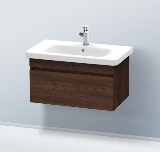Duravit тумбочка подвесная под раковину с 1 выдвижным ящиком, durastyle, ds 6381 5353 цвет: каштан темный