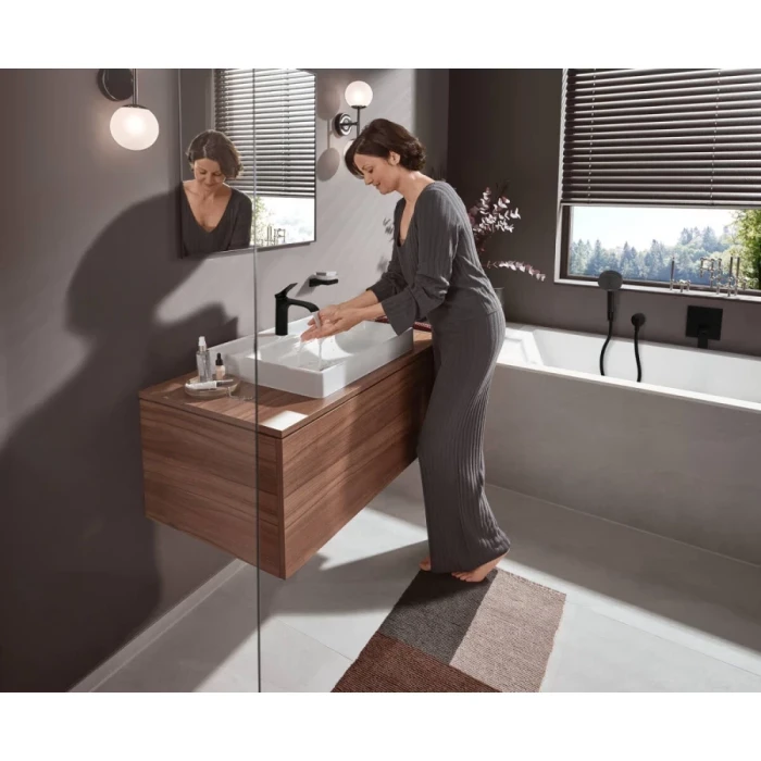 Hansgrohe смеситель для раковины с донным клапаном, Vivenis, черный арт. 75020670