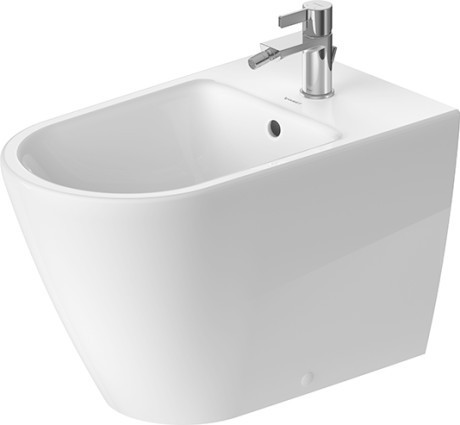 Duravit напольное биде 370 мм х 650 мм, c отверстием под смеситель, с переливом, с креплением, d-neo, 2294100000 цвет: белый