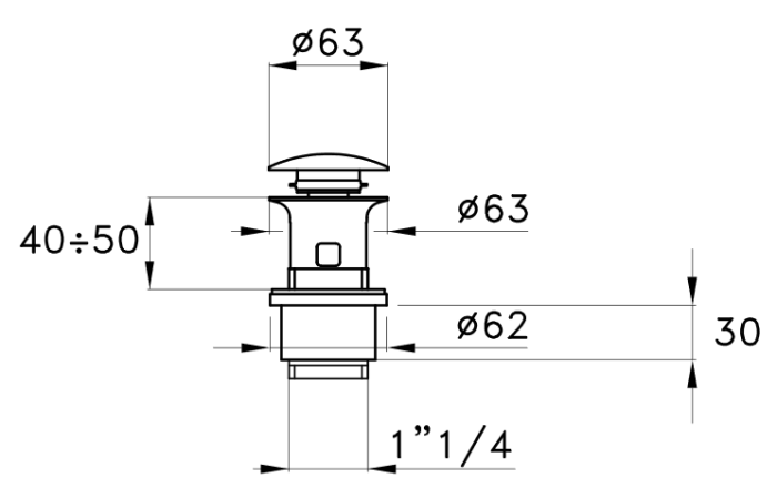 Stella донный клапан, firenze 358, никель арт. un09200ni01