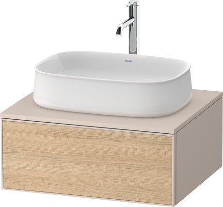 Duravit тумба подвесная под раковину 550 мм х 650 мм х 281 мм, zencha, ze4810030830000 цвет: натуральный дуб/серо-коричневый суперматовый
