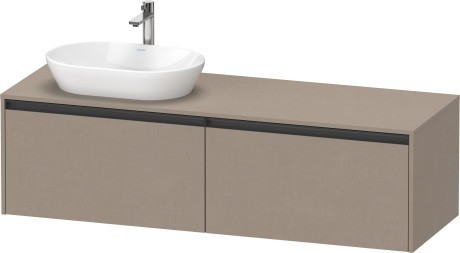 Duravit тумба подвесная под раковину слева 550 мм х 1600 мм х 459 мм, ketho.2, k24889l75750000 цвет: лён