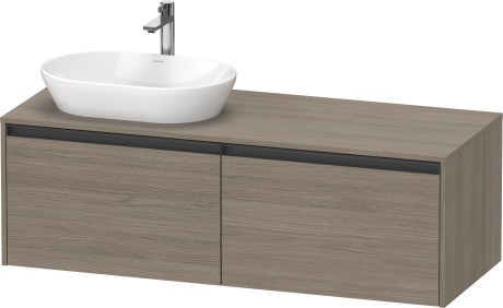 Duravit тумба подвесная под раковину слева 550 мм х 1400 мм х 459 мм, ketho.2, k24888l35350000 цвет: дуб терра