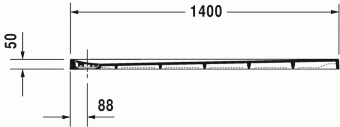 Duravit душевой поддон 1400 мм х 1000 мм, stonetto, 720170480000000 цвет: песочный