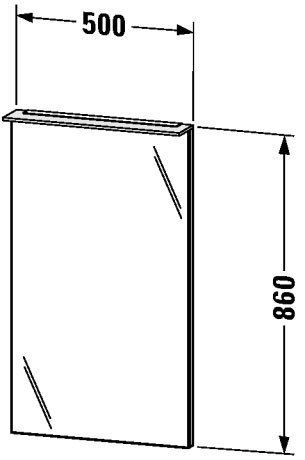 Duravit зеркало с подсветкой тёмный, happy d.2, h2749107272 цвет: дуб темный брашированный