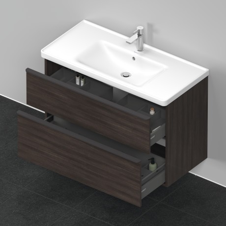 Duravit тумба подвесная под раковину 984 мм х 452 мм, d-neo, de435605353 цвет: каштан темный