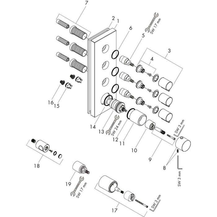 AXOR термостат для душа, ShowerSolutions, красное золото арт. 10751300