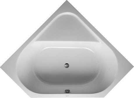 Duravit акриловая встраиваемая угловая ванна 1400 х 1400, d-code, 700137000000000 цвет: белый