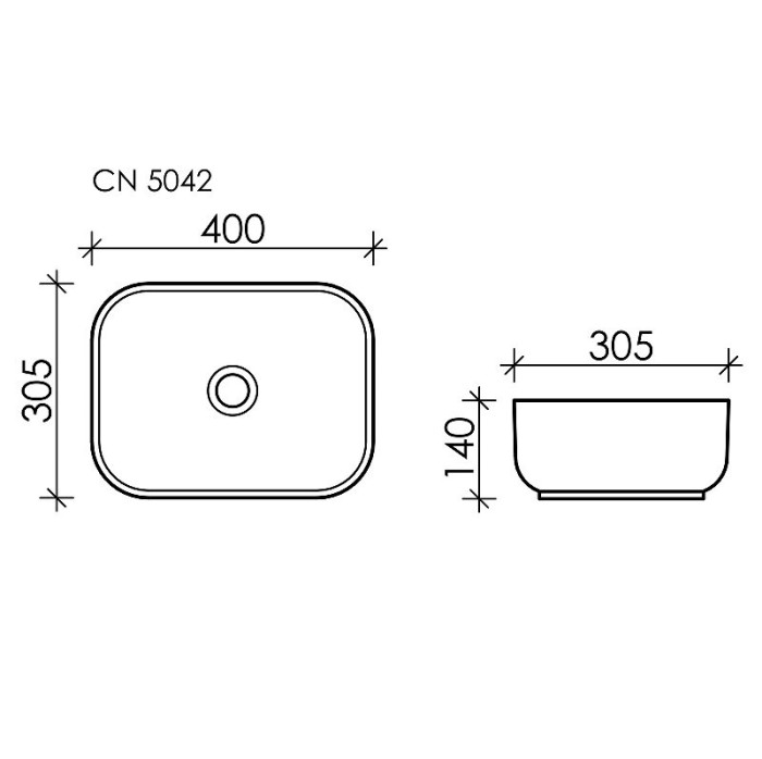 Ceramicanova раковина накладная element, cn5042 цвет: белый