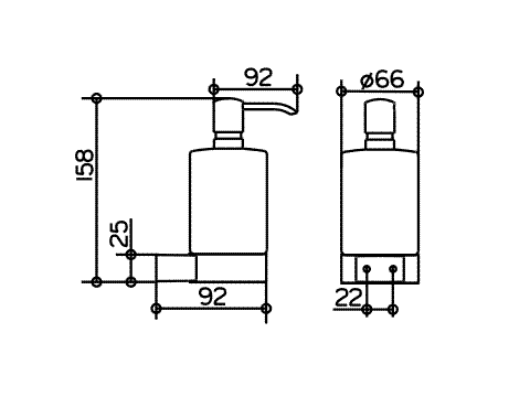 Keuco дозатор жидкого мыла, plan, хром арт. 14953 019000