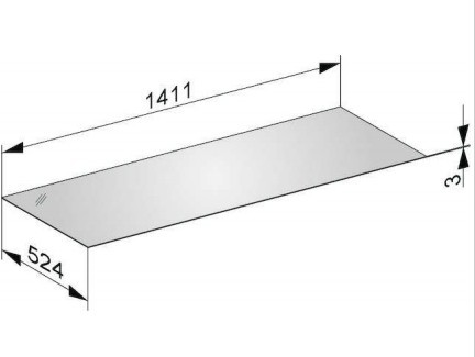 Keuco декоративная верхняя крышка из кристаллина для боковой тумбы, edition 11, арт. 31326 189001