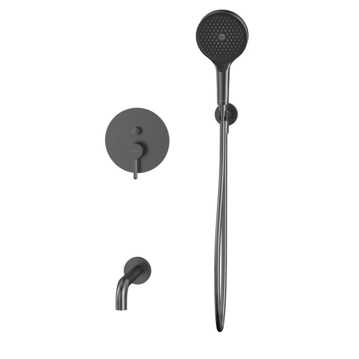 Душевая система скрытого монтажа, Whitecross Y gunmetal, оружейная сталь арт. YSET06TOPGM