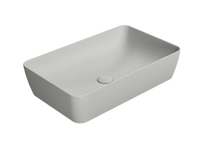 GSI Раковина накладная 60х38х14 см, cenere matte, санфаянс, Color-elements - 903617