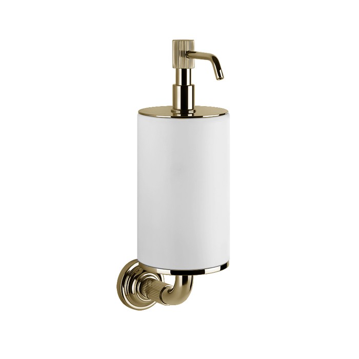 Gessi Дозатор для жидкого мыла подвесной, Venti20, 65413#710 цвет: белый, фурнитура brass pvd