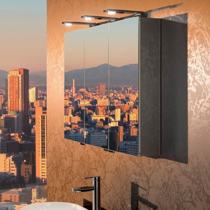 Keuco шкаф с подсветкой, royal universe, серебристый арт. 12704 171301