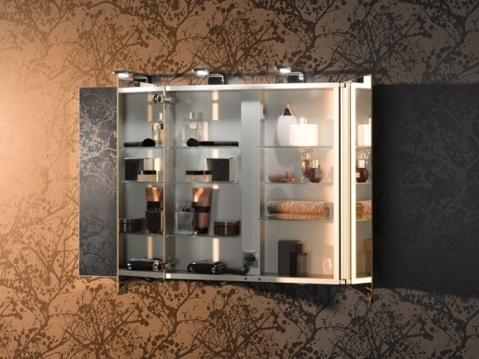 Keuco шкаф с подсветкой, royal universe, серебристый арт. 12704 171301