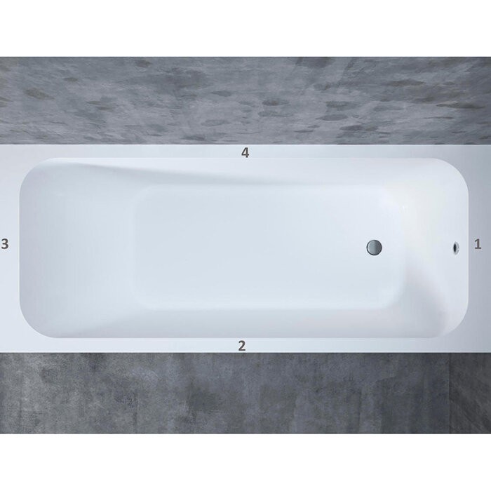 Salini ванна встраиваемая 160x70, orlanda, 102025mrh цвет: матовый белый