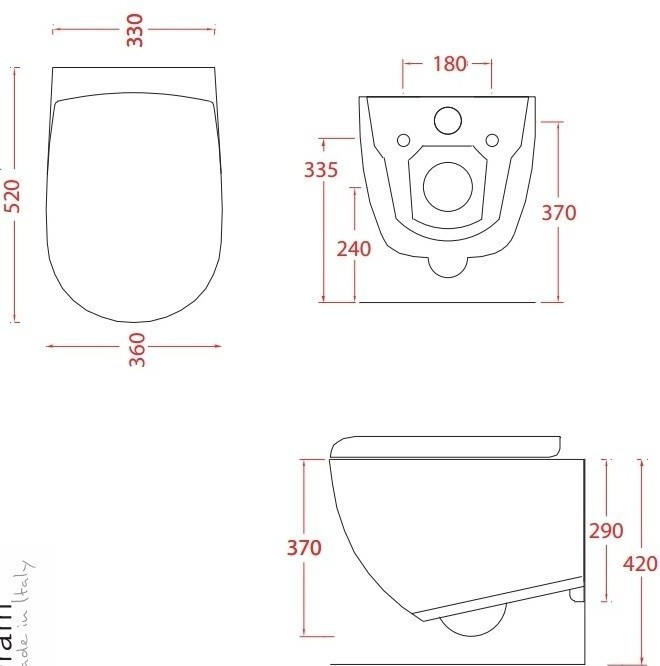 ArtCeram унитаз подвесной, flv004 40 00 file 2.0 цвет: коричневый матовый
