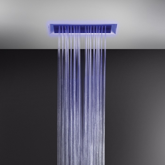 Gessi Верхний душ 30х50см., потолочный, режимы: троп.ливень, водопад, распыление, хромот., пульт упр., Afilo, 57409#279 57010#238 цвет: блестящая сталь