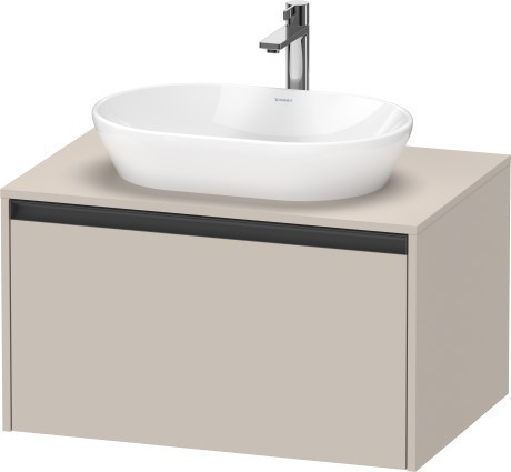Duravit тумба подвесная под раковину 550 мм х 800 мм х 459 мм, ketho.2, k24885091910000 цвет: серо-коричневый матовый