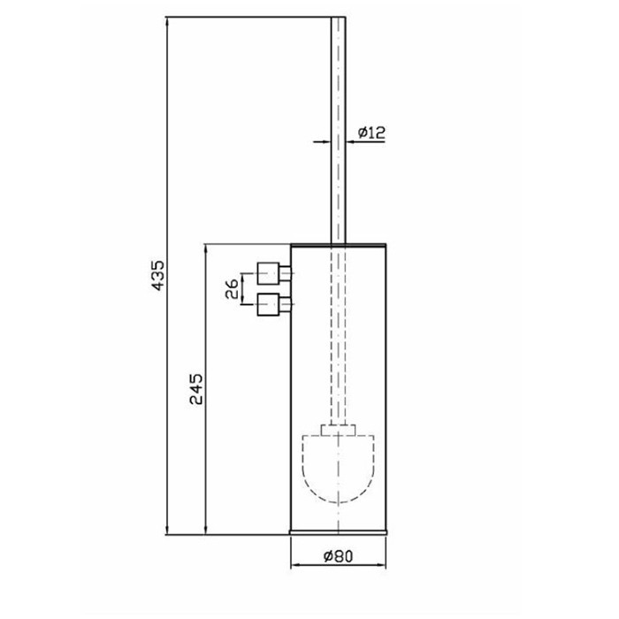 Zucchetti туалетный ёршик, подвесной, helm, нержавеющая сталь арт. zad856.x
