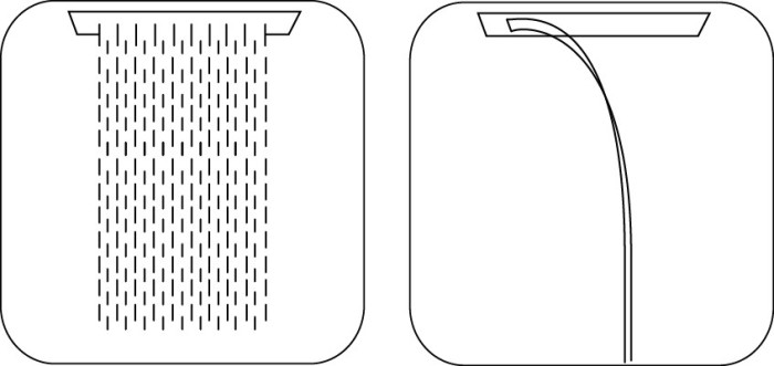 Bossini верхний душ для подвесного потолка dream/2 570 мм х 470 мм, с 2 режимами струи, dream, хром арт. h38925.030