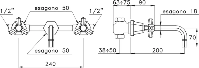 Stella смеситель для раковины, eccelsa, хром арт. ec01001cr00
