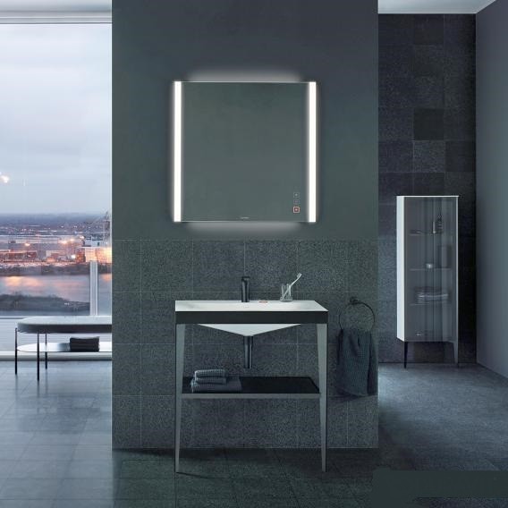 Duravit зеркало с подсветкой 820 мм х 800 мм, версия icon, xviu, xv70420b2b2 цвет: черный матовый