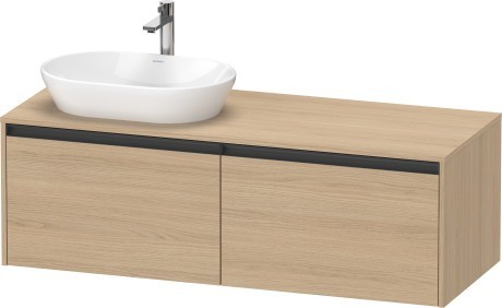 Duravit тумба подвесная под раковину слева 550 мм х 1400 мм х 459 мм, ketho.2, k24888l30300000 цвет: натуральный дуб