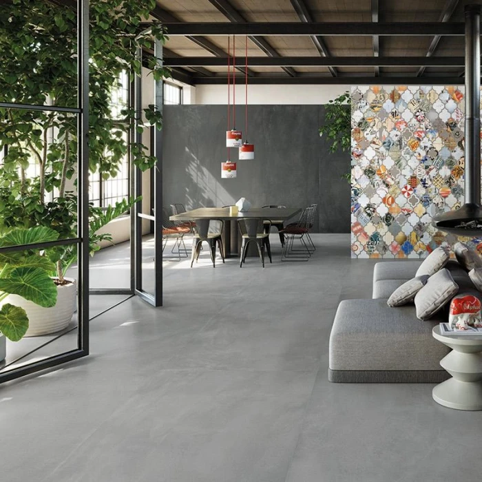 Ergon керамогранитная плитка 1200x1200 pigmento grigio basalto silktech rett, арт. elnjt59
