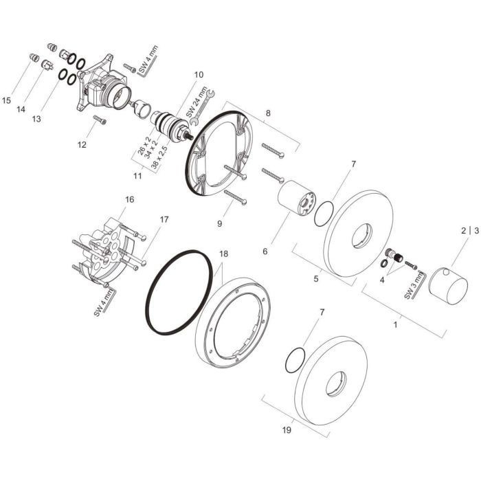 AXOR термостат для душа, Uno, черный арт. 38715340