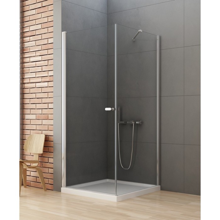 Душевое ограждение 80x120x195, New trendy New soleo chrome, хром арт. D-0140A/D-0151B