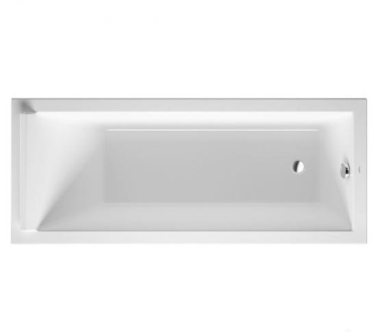 Duravit акриловая ванна 1700 х 700 c одним наклоном для спины, starck, 700334000000000 цвет: белый