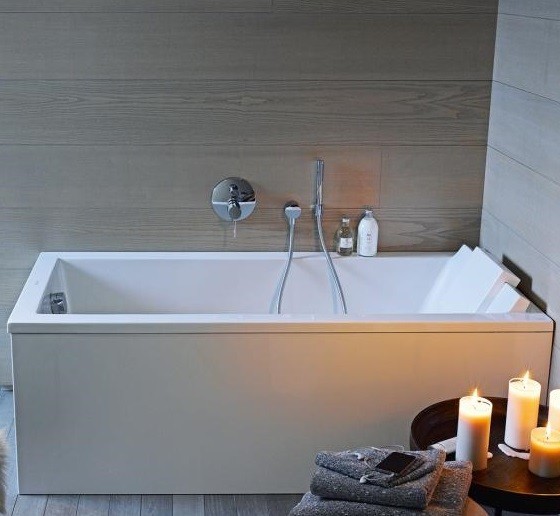 Duravit акриловая ванна 1700 х 700 c одним наклоном для спины, starck, 700334000000000 цвет: белый