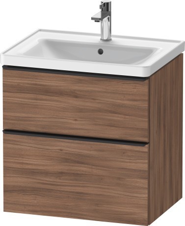 Duravit тумба подвесная под раковину 634 мм х 452 мм, d-neo, de435407979 цвет: орех натуральный
