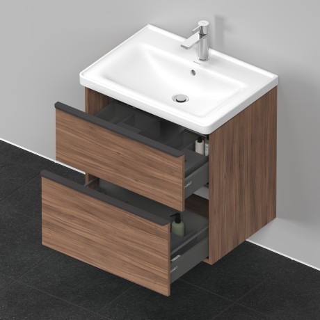 Duravit тумба подвесная под раковину 634 мм х 452 мм, d-neo, de435407979 цвет: орех натуральный