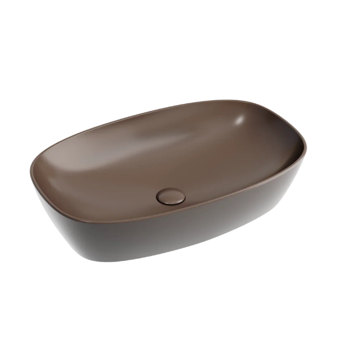 Ceramicanova раковина накладная element, cn6049mdb цвет: коричневый