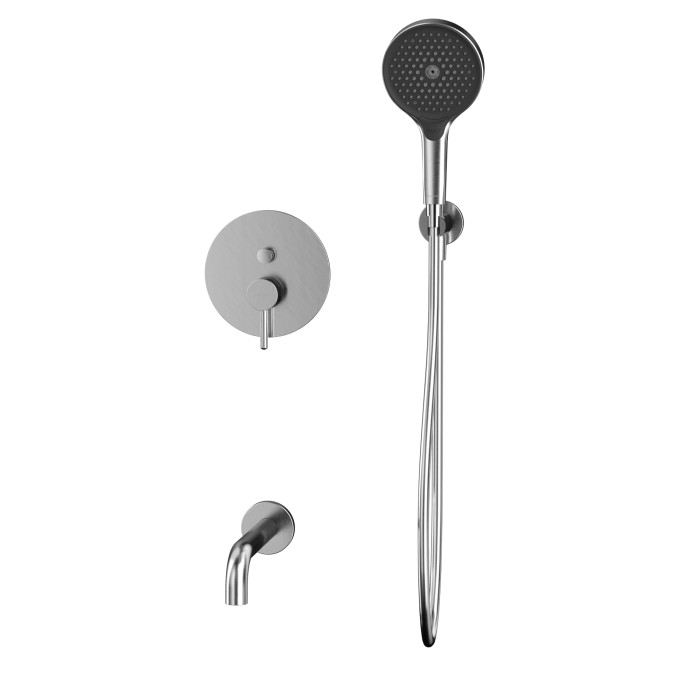 Душевая система скрытого монтажа, Whitecross Y brushed nickel, брашированный никель арт. YSET06TOPNIB