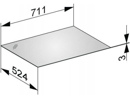 Keuco декоративная верхняя крышка из кристаллина для боковой тумбы, edition 11, арт. 31322 279001